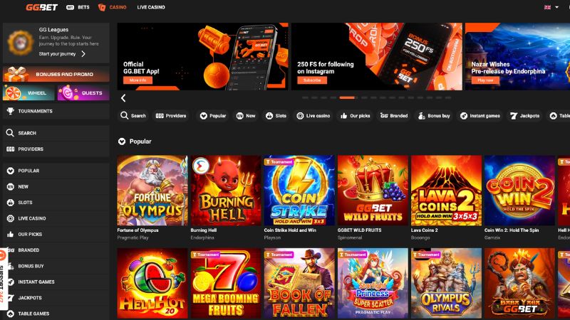 GGBet Casino screenshot